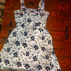 Black and white floral dress
